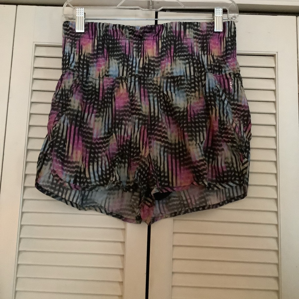 FP Movement by Free People High-Waist Shorts in Black, Pink, Blue, Purple